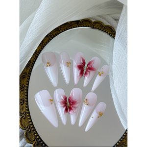 Velvet Petals Press on Nail Art, design élégant et chic, facile à appliquer et à enlever - Product Image 3