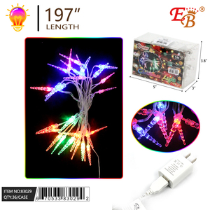 197 "USB ชาร์จ5เมตรไฟคริสต์มาส Icey 36ชิ้น /cs - Product Image 1