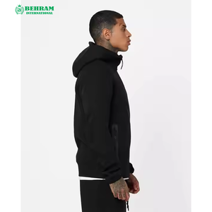 Sweat à capuche unisexe chaud avec fermeture éclair |   Sweat-shirt à capuche zippé élégant et décontracté, style streetwear, pour la salle de sport, 100% coton, molleton/tissu éponge français, séchage rapide - Product Image 5