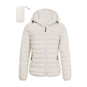Women Bubble Lightweight <b>Packable</b> Quilted Insulated Warm Winter <b>Jacket</b> Full-Zip Hooded Design Travel-Friendly Cotton - Product Image 1