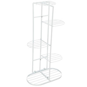 Support de pot de fleurs en pot en métal à 6 niveaux (blanc) | Support de plante à plusieurs niveaux pour jardin balcon extérieur intérieur (sans pots) - Product Image 5