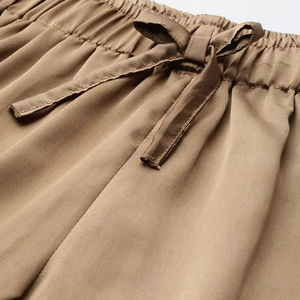 Conjunto de pijama de seda de rayón de 2 piezas para mujer, traje de noche de satén inspirado en el diseñador para el hogar, patrón sólido, invierno, Primavera, OEM ODM - Product Image 5