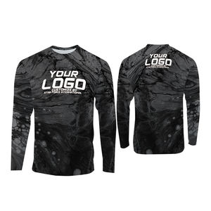 Wholesale UPF 50+ Hooded <b>Shirts</b> Sun Protection Long Sleeve T <b>Shirts</b> Performance Fishing <b>Swim</b> Rash Guard <b>Men</b> Fishing <b>Shirts</b> - Product Image 2