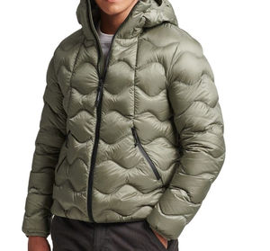 Veste coupe-vent respirante en tissu fin sur mesure, 100% fibre de polyester, rembourrage imperméable, col mandarin avant - Product Image 1
