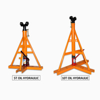 Plateau tournant de bureau sur pied, fil hydraulique détachable, bobine de câble électrique, rouleau de tambour, plateau de levage, support de cric, 5 tonnes