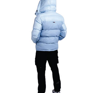 Veste d'hiver surdimensionnée pour hommes multicolore coupe-vent en jean de haute qualité avec logo personnalisé coupe-vent épais chaud et long vêtements - Product Image 3