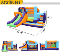 Structure de jeu multifonctionnelle conforme ASTM, facile à installer, avec fosse à balles, pour fêtes familiales en intérieur, vente en gros de châteaux gonflables