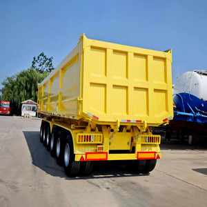 Semi-<span class=keywords><strong>remorque</strong></span> benne basculante en acier à 6 essieux en forme de U, capacité de 60 tonnes et suspension mécanique - Product Image 5