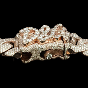 VVS Moissanite Diamond Look Iced Out Cuban Link <b>Chain</b> With Customize <b>Box</b> Clasp Luxury Hip Hop <b>Chain</b> - Product Image 5