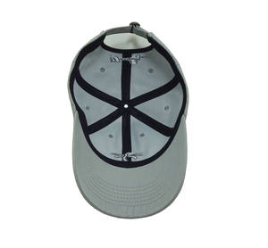 Casquette de baseball personnalisée avec logo, gris clair, en coton, style Dad Hat, broderie arbre noir, casquette de sport, OEM/ODM, réglable - Product Image 4