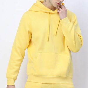 Sweat à capuche et sweat-shirt à capuche 100% coton de style de rue conçu sur mesure-polaire jaune pour l'hiver - Product Image 5