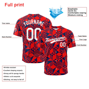 Maillot de baseball 100% polyester pur pour équipe, qualité supérieure, sublimation, vente en gros, séchage rapide, manches courtes - Product Image 2