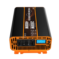 Convertisseur d'énergie HOULI 5000W monophasé à onde sinusoïdale pure 12V/24V DC vers 110V/220V AC, efficacité 90%, 50/60Hz, pour maison, voiture, camping-car, camion
