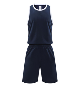 Uniforme de basket-ball brodé personnalisé de haute qualité ensemble unisexe pour adultes respirant grande taille logo imprimé pas cher en gros - Product Image 2