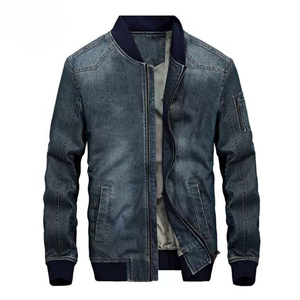 Chaqueta de mezclilla bordada personalizada para hombre de invierno estilo callejero de manga larga elástica impermeable de alta calidad - Product Image 6