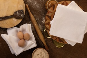 100% coton sac à farine à séchage rapide serviettes de cuisine tissées Style carré uni couture personnalisable jetable pour le nettoyage à domicile - Product Image 3