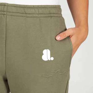 Conjunto de chándal de cintura elástica con logotipo FRONTAL 2 en 1 de secado rápido deportivo con estampado de peso pesado 100% de algodón para mujer al por mayor - Product Image 5