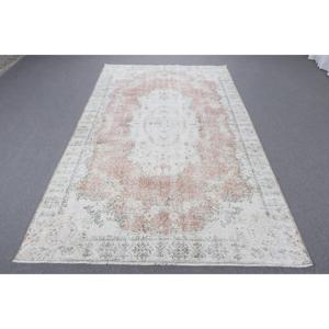 พรมตุรกีโบราณ ขนาดใหญ่ 5.2x8.8 ฟุต (158x267 ซม.) พรมขนสัตว์เปอร์เซียสีขาว - Product Image 1