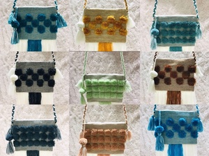 Nouveauté, sac de soirée tendance en coton dari artisanal avec motif carré, sac à bandoulière, styliste, tendance - Product Image 2