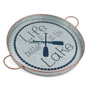 Deluxe Quality <b>Large</b> Size Galvanized Food Safe Tray Customized Shape and Size Handmade Tabletop Kitchen Accessories Food Tray - Product Image 1