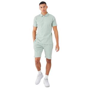 Polos de Hombre de Algodón de Alta Calidad, Corte Ajustado, Estilo con Cierre de 1/4, Color Liso Personalizable, Transpirables, a la Moda, Venta al Por Mayor - Product Image 2