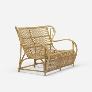 Sofá de mimbre para interiores escandinavo hecho a mano, muebles de mimbre para el diseño de interiores del hogar, sala de estar, dormitorio y baño - Product Image 1