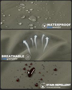 Chaqueta Softshell Ligera e Impermeable para Hombre, Forro Polar Cálido, Cortavientos para Viajes, Senderismo, Golf y Carreras de Motocicletas - Product Image 5