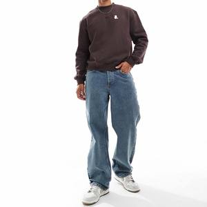 Hombres de gran tamaño 100% algodón transpirable peso pesado polar estampado patrón gota hombro Casual estilo Vintage venta al por mayor Sudadera con capucha - Product Image 1