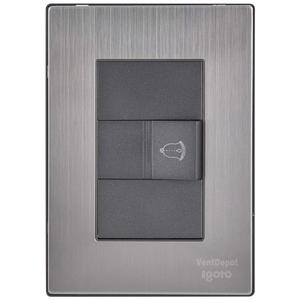 ป้ายกริ่งประตู, MXIUS-001, 1 ชิ้น, ปุ่มกริ่งประตู, 125-250VAC, 50/60Hz, สีเงิน/อ็อกซ์ฟอร์ด, สแตนเลส/พีซี - Product Image 1
