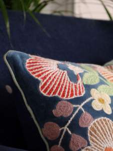 Fundas de cojín de algodón bellamente bordadas de lujo de 45x45 cm, cojines decorativos con calefacción sin Azo sostenibles, la mejor venta al por mayor - Product Image 4