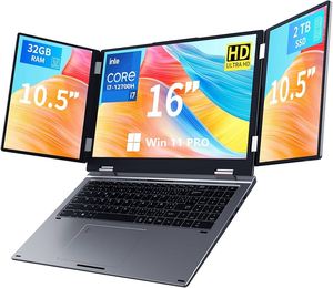 VENTAS DESTACADAS Portátil de 16 Pulgadas con Pantalla Triple, I7-1260P 12.ª Generación, 6 GB de RAM, 4 TB SSD, Monitor Portátil, Portátil con 3 Pantallas - Product Image 5