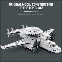 E2 Hawkeye Militaire Fighter Jet WW2 Avion Modèle Bloc de Construction Kit Air Force Jouet Éducatif Cadeau Avion Modèle Kit