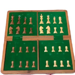 Fabricantes Ecológico Portátil Imán de madera Tablero de ajedrez Piezas de ajedrez impresas en caja de madera - Product Image 1