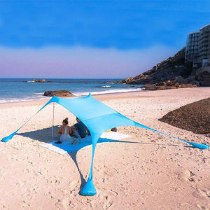 Coupe-vent été UPF 50 + UV Resort fête pliante Logo écologique abris événements extérieur Portable Camp pare-soleil tente plage - Product Image 1