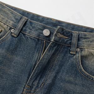 <b>Women</b> Custom Made OEM Flared <b>Jeans</b> Pants Winter Denim Pocket Button Breathable Slim Pant Custom Logo High Quality Trendy Style - Product Image 4