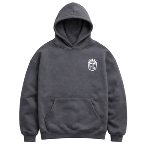Sudadera con Capucha Extra Grande para Hombre, Color Carbón, 50% Algodón, 50% Poliéster, Hombros Caídos, Estilo Urbano, Corte Holgado, Sudadera de Invierno - Product Image 3