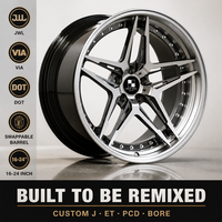 Jantes forgées Dark Ten Spoke Silver Lip Rivet 2 pièces 18 19 20 21 pouces 5x112 5x114.3 5x120 BMW X5