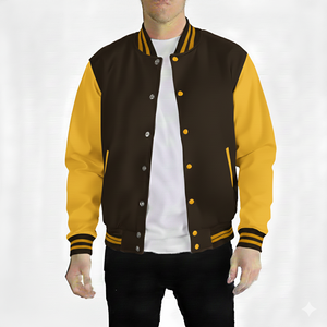 Chaqueta Bomber Varsity de Punto con Letras, Logotipo y Colores Personalizados, Chaqueta Varsity para Hombre 2026, Servicio OEM - Product Image 1