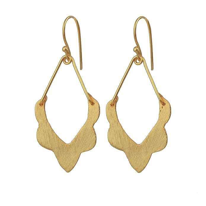 Women's Large Geometric Boho Statement Earrings Fashionable Brass Shine Gold Plated Metal Low Price Gift Jewelry