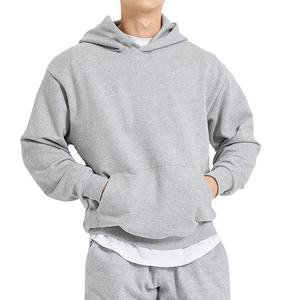 เสื้อสเวตเตอร์แบบสวมหัวมีฮู้ดสำหรับผู้ชายเสื้อสเวตเตอร์แบบมีฮู้ดแบบสวมหัวพิมพ์ลายเสื้อสเวตเตอร์มีฮู๊ดผ้าคอตตอน100% ไร้เชือกไซส์ XS แบบเรียบๆ - Product Image 1