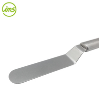 Spatule à glaçage angulaire en métal écologique argentée de 6 pouces pour la décoration de gâteaux