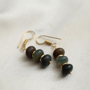 Pendientes colgantes de ágata musgo, diseño chapado en oro hecho a mano con cuentas espaciadoras, joyería elegante de piedras preciosas verdes para mujer - Product Image 6