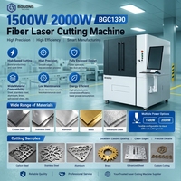 Nouvelle machine de découpe laser à fibre CNC BOGONG 1500W 2000W BGC1390 avec refroidissement automatique par eau, pour métal, acier, aluminium, laiton