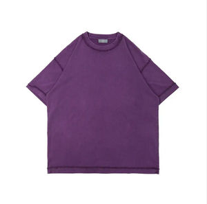 Vente en gros T-shirt unisexe à manches courtes 100% coton avec logo imprimé personnalisé T-shirts surdimensionnés pour hommes séchage rapide léger tricoté numérique - Product Image 5