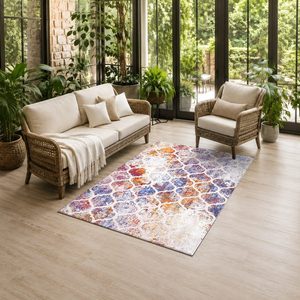 RUGS DEPOT LXDP-0366 Großhandel Mehrfarbiger Neutraler Moderner Abstrakter Digital Bedruckter Maschinenwaschbarer Chenille-Teppich Rutschfest - Product Image 6