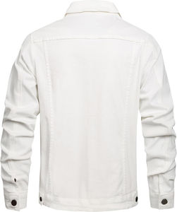 Chaqueta de mezclilla de color sólido con presupuesto amigable de alta venta para hombres Chaquetas de mezclilla para hombres de temporada de invierno hechas en fábrica - Product Image 2