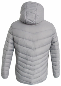 Personalizado de los hombres de invierno de alta calidad de lona con capucha gruesa a prueba de viento al aire libre cremallera cierre deportivo frente Logo Puffer chaqueta - Product Image 6