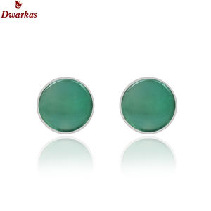 High Quality S925 <b>Sterling</b> <b>Silver</b> Exquisite Classic Green Onyx <b>Stud</b> Earrings Fashionable Jewelry Gift for Women for Weddings - Product Image 2
