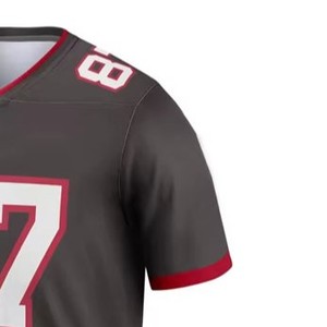 Camiseta de fútbol americano de diseño elegante, ligera, antiarrugas, totalmente personalizada, transpirable, de alta calidad - Product Image 2