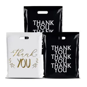 Luxury Custom Design Die Cut Plastic Shopping <b>Bags</b> Eco-Friendly Wholesale for <b>Clothing</b> Packing & Garment Packaging Logo Added - Product Image 5